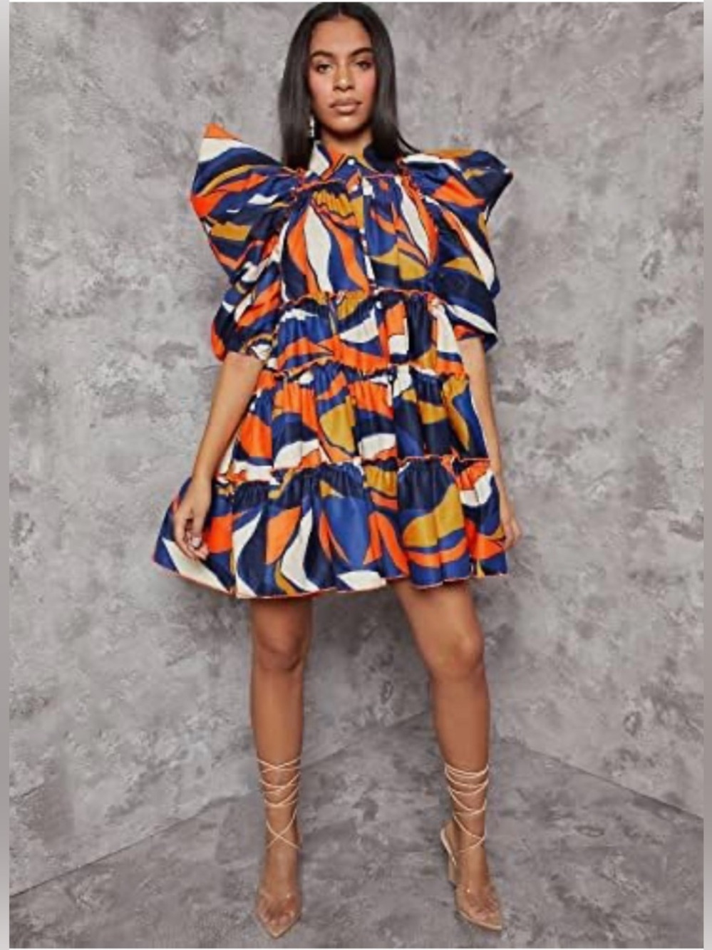 SHEIN X Multicolor Abstract Dress